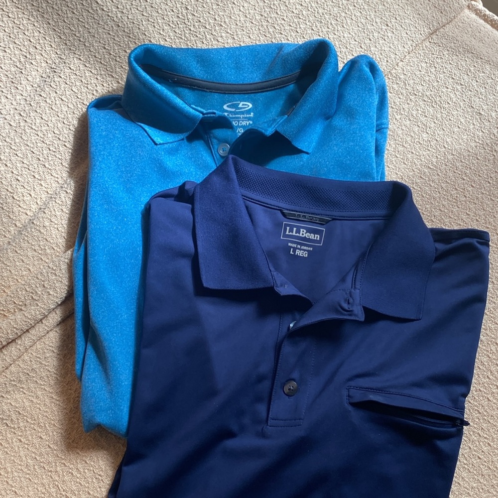 Men’s  Polo Style Shirts Size Large Lot of 2